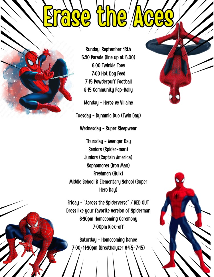 Homecoming Week Schedule