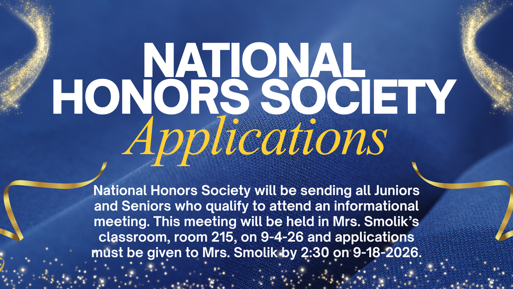 National Honors Society Applications