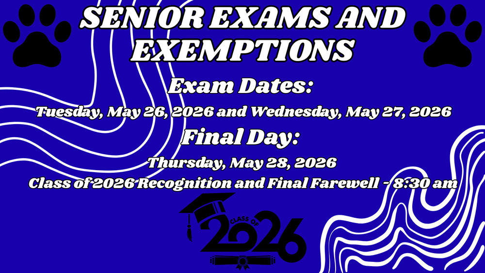 SENIOR Exams and Exemptions