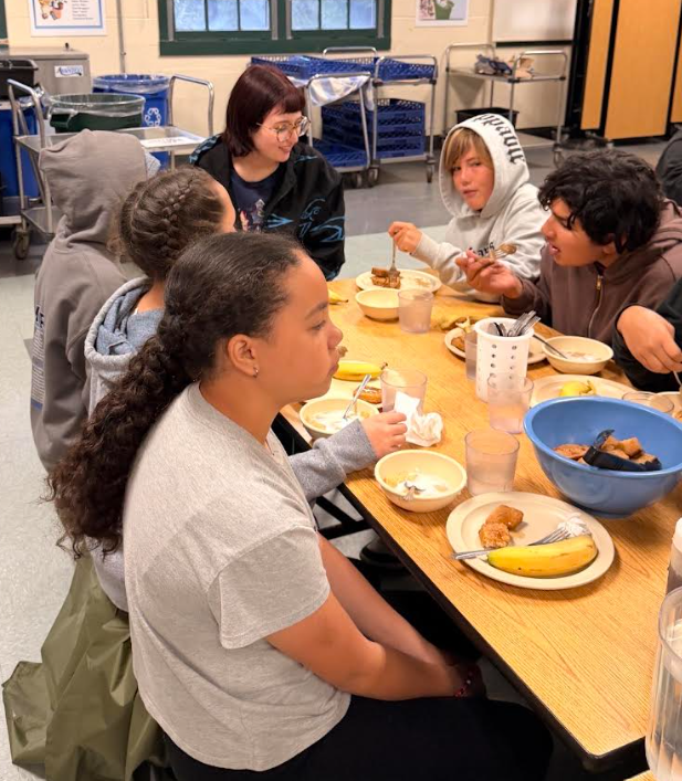 Breakfast at camp