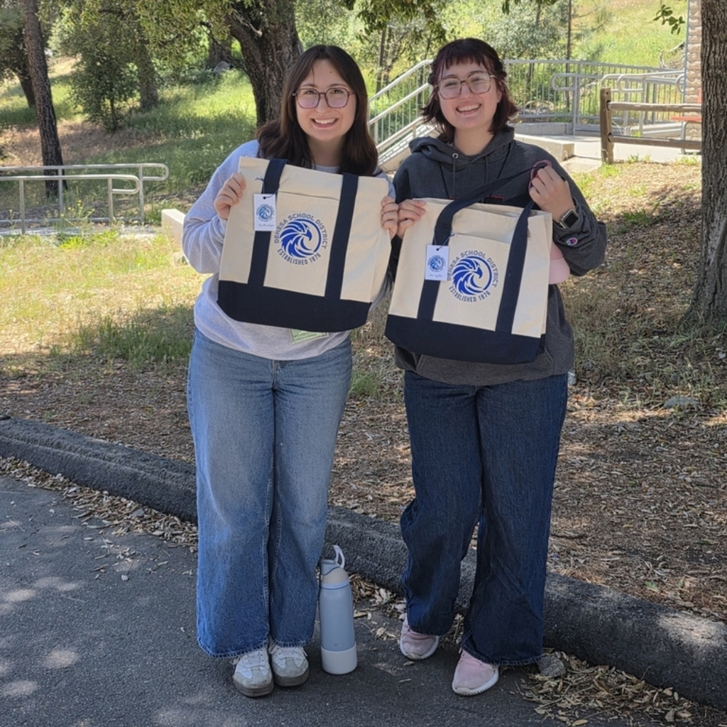 Ms. Cornell and Ms. Cadenhead with their new Dehesa gifts 