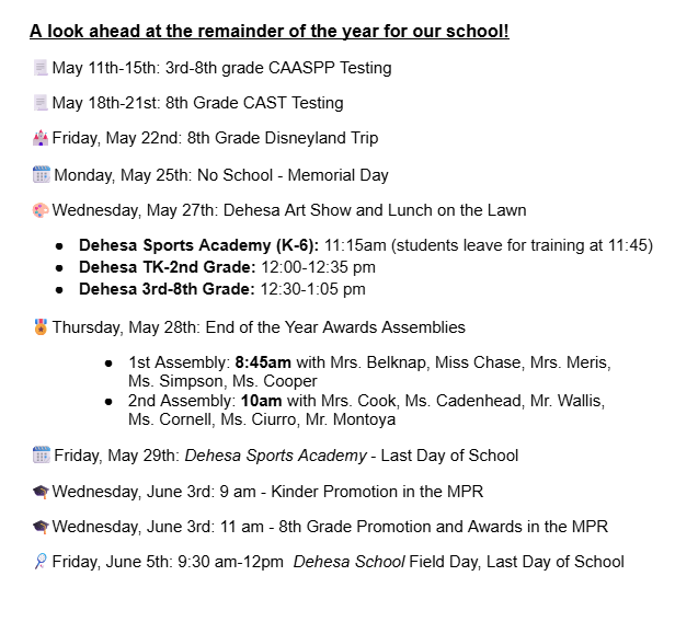 schedule