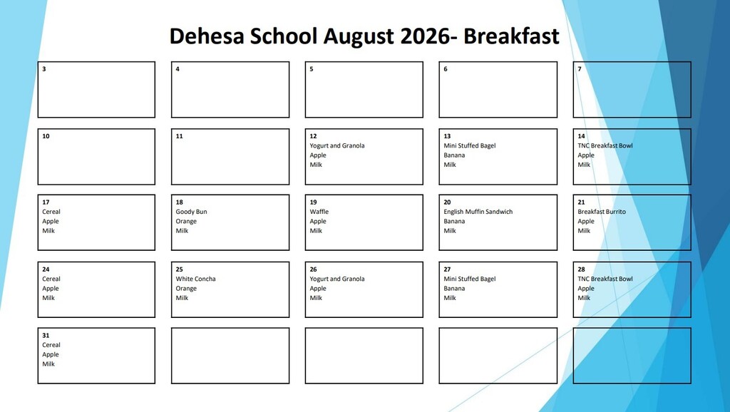 Dehesa Breakfast Menu