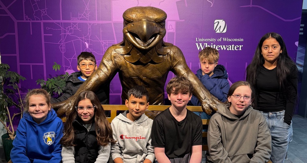 Phoenix Math Meet student participates pose for a team photo. 