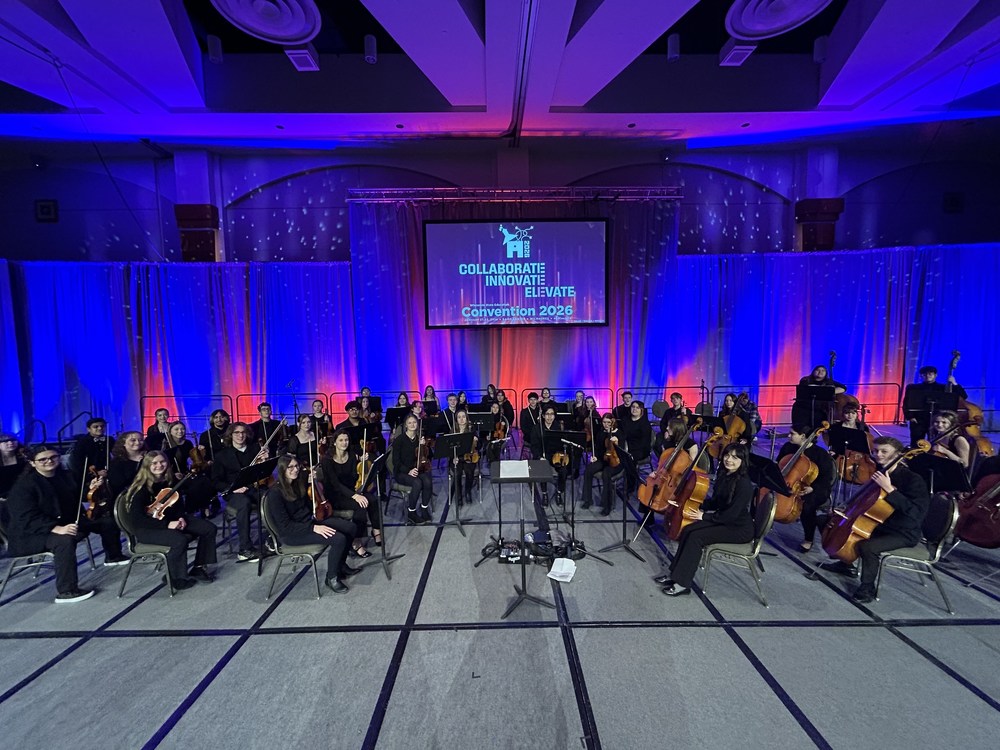 orchestra students perform at state convention