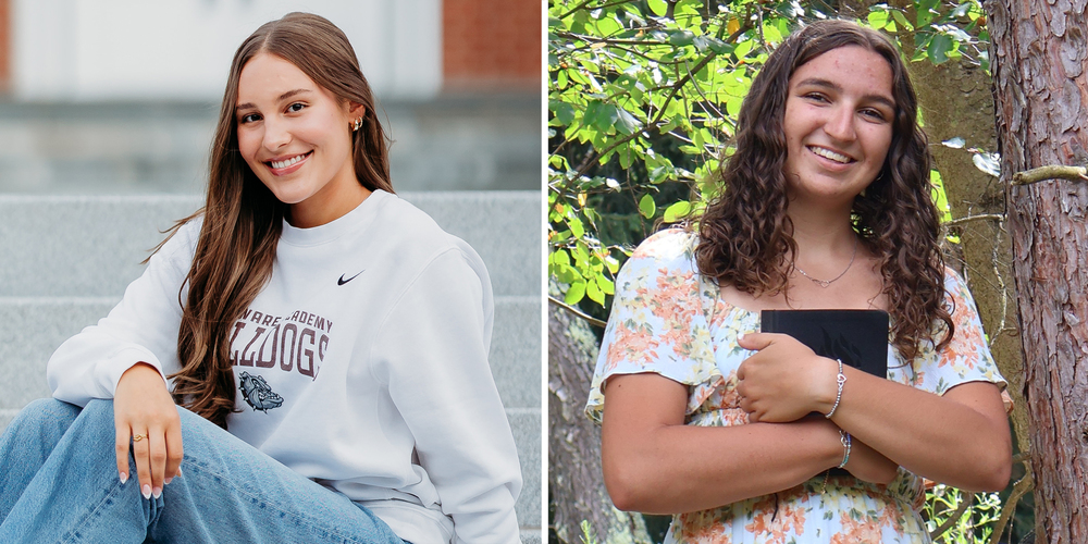 Valedictorian Luciane Smith and Salutatorian Rebecca Verspoor