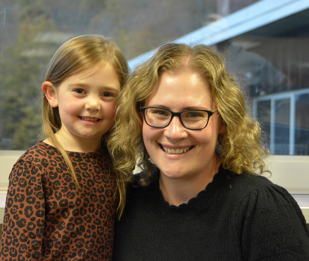 adult and child smiling