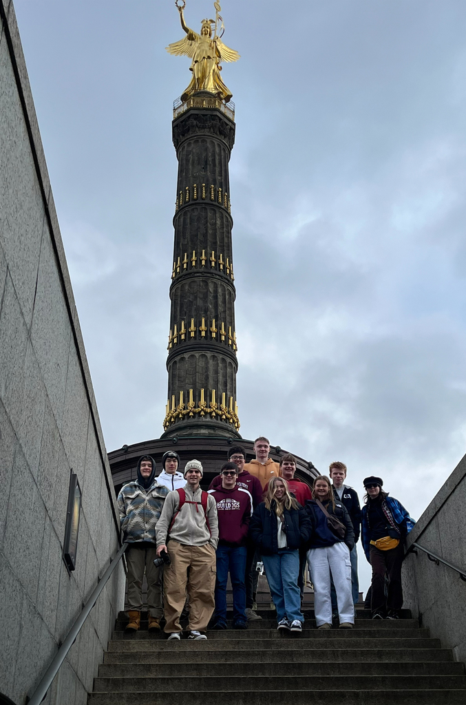 grooup of students at Victory Tower