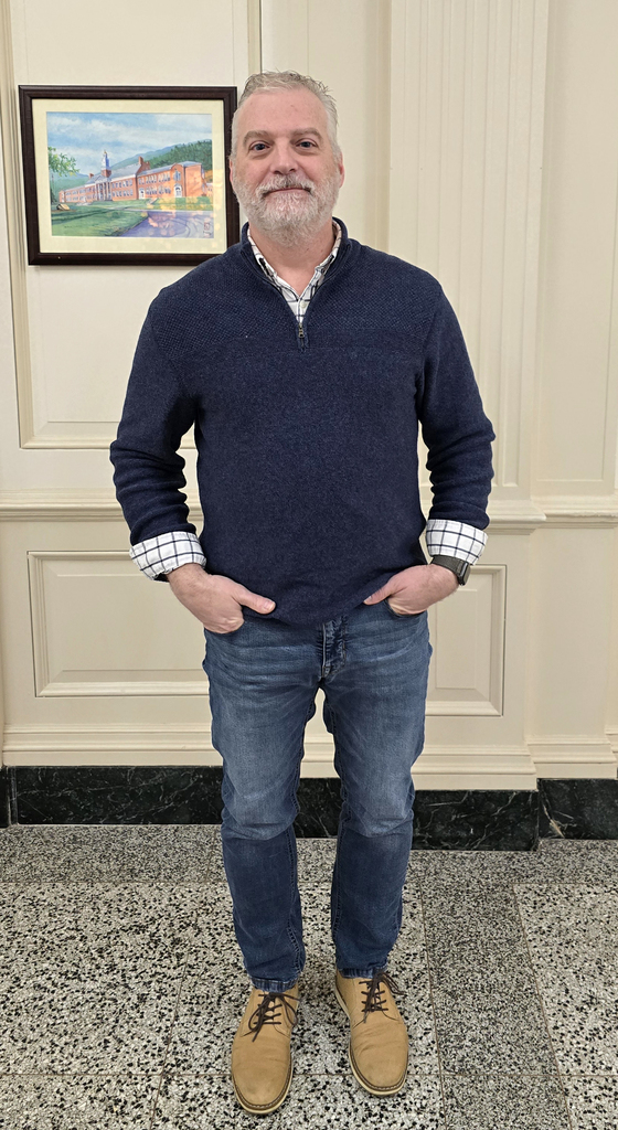 Superintendent poses for No Shave November photo