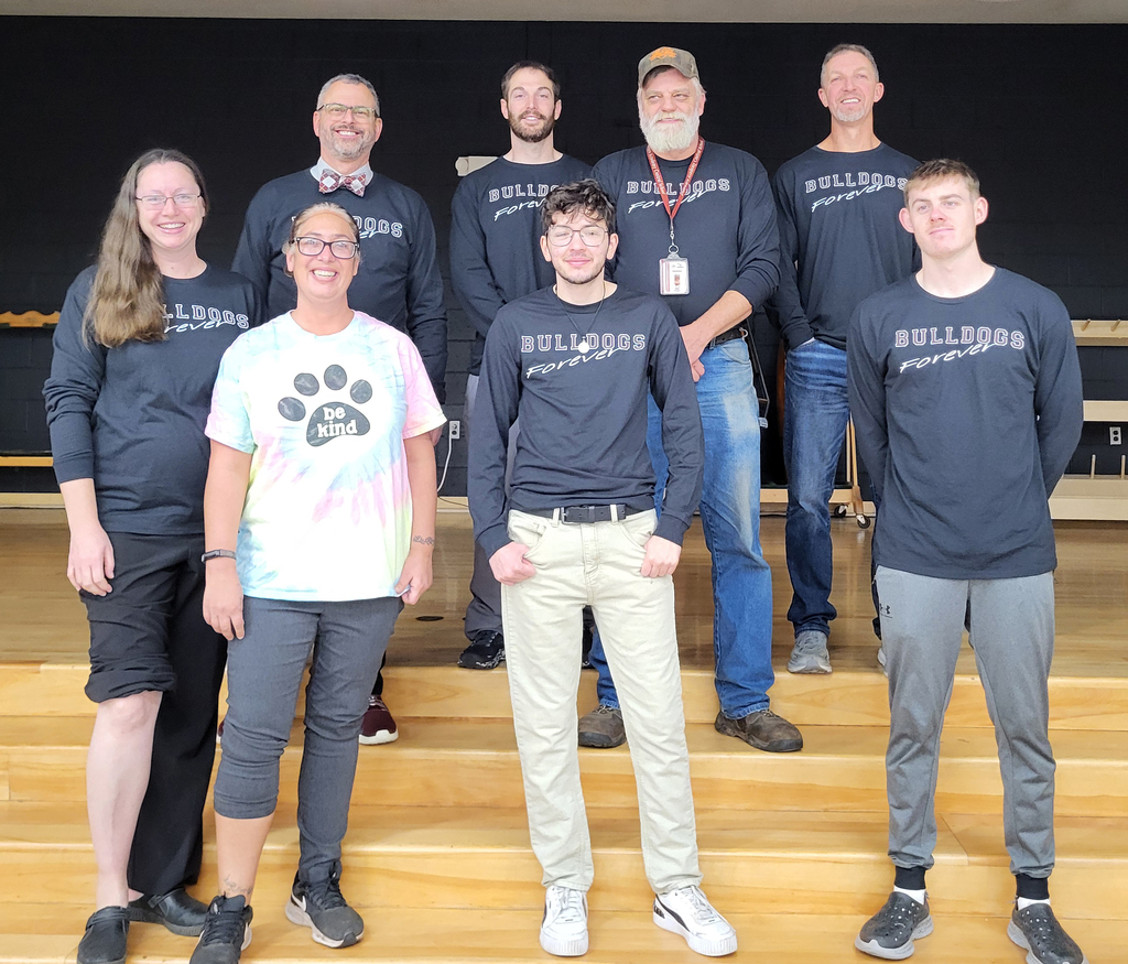 8 adults pose for No Shave November photo