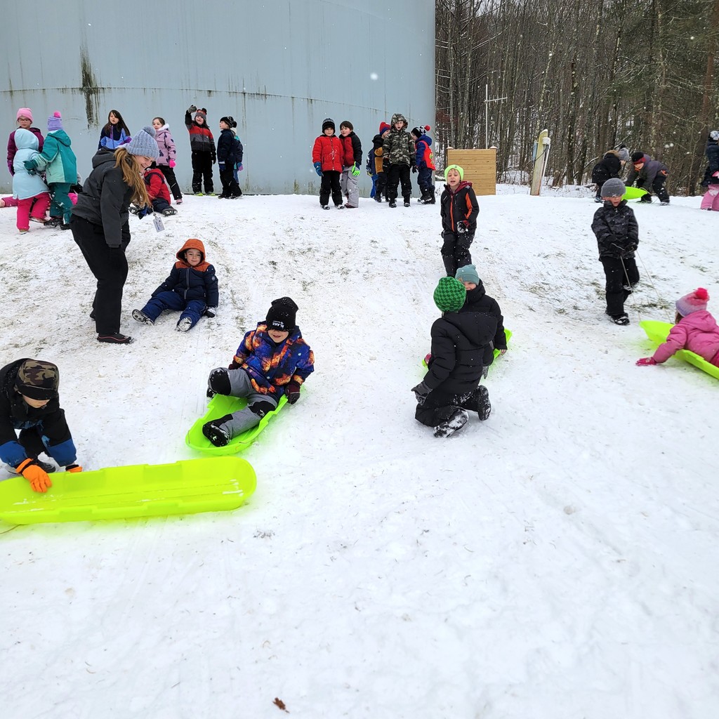 children sledding