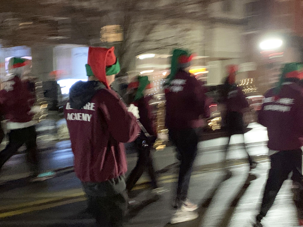 student in Marching band in night parade