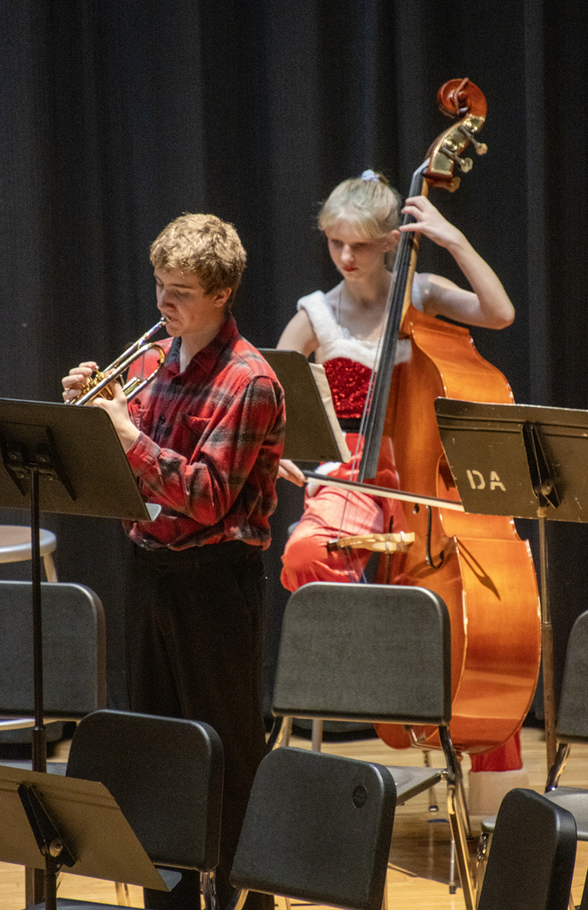 trumpet player and bass player