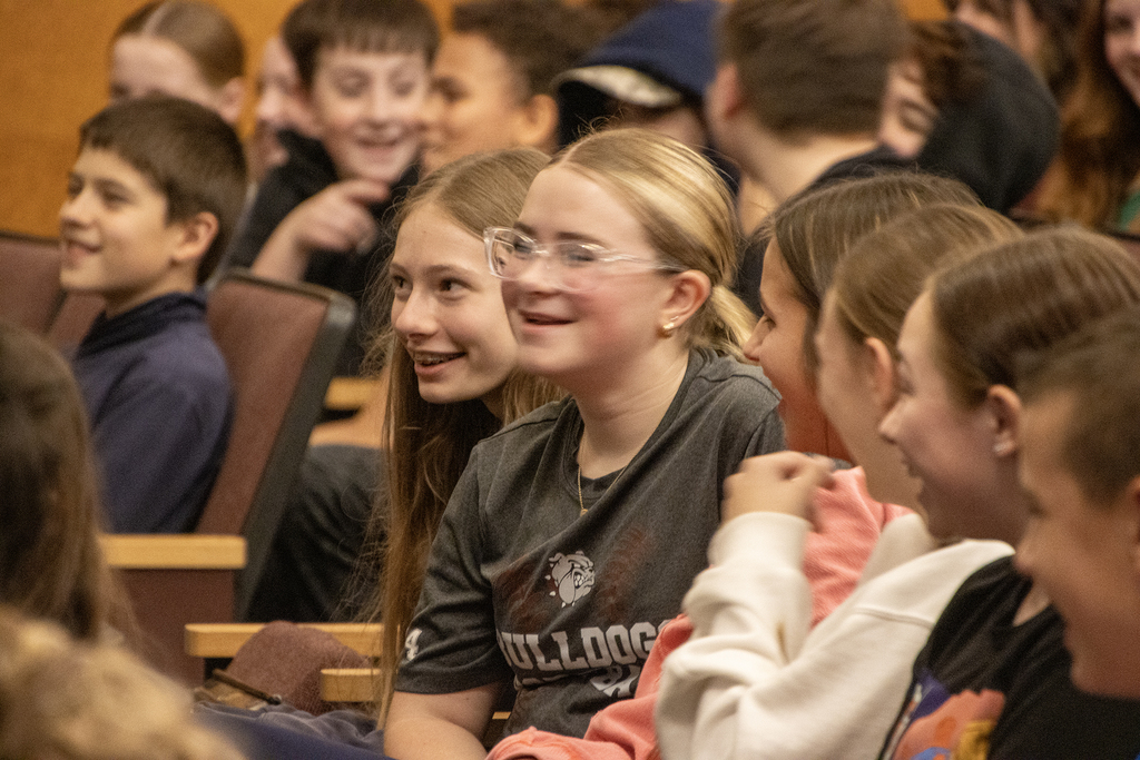 students smiling and laughing