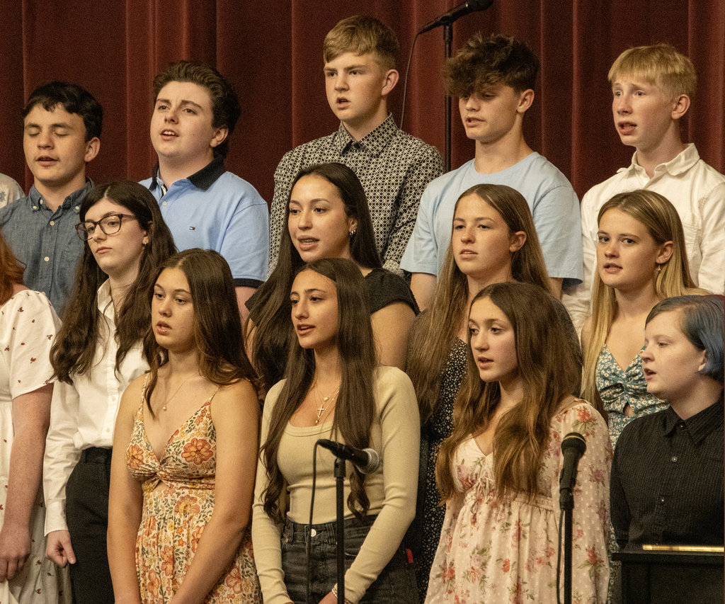 students singing
