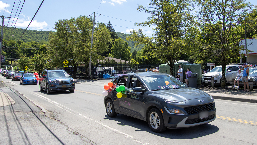 decorated cars on parade