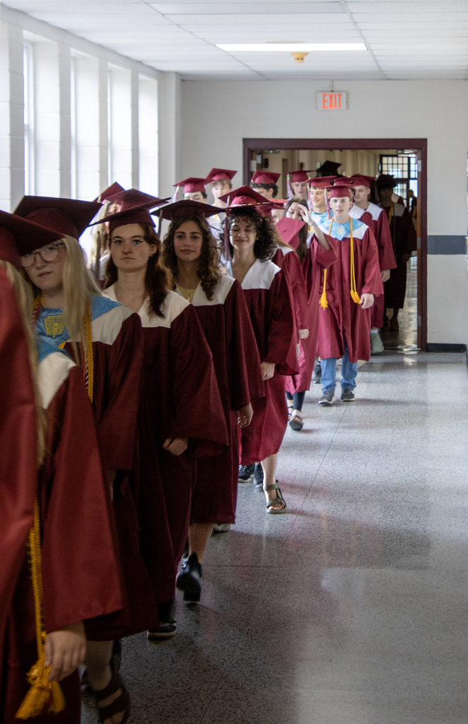seniors in the hallway
