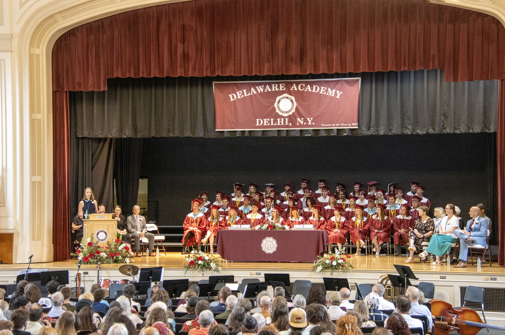 faculty speaker at lectern