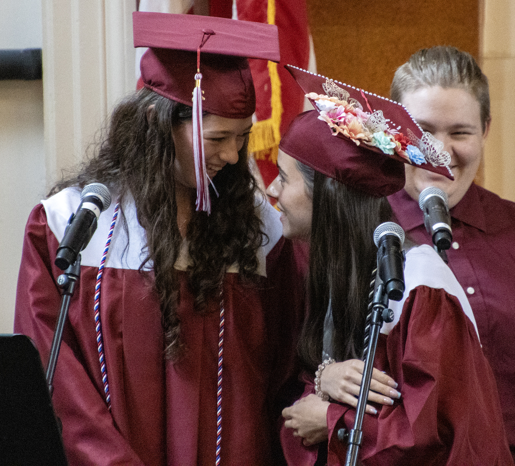 senior singers react after finishing song