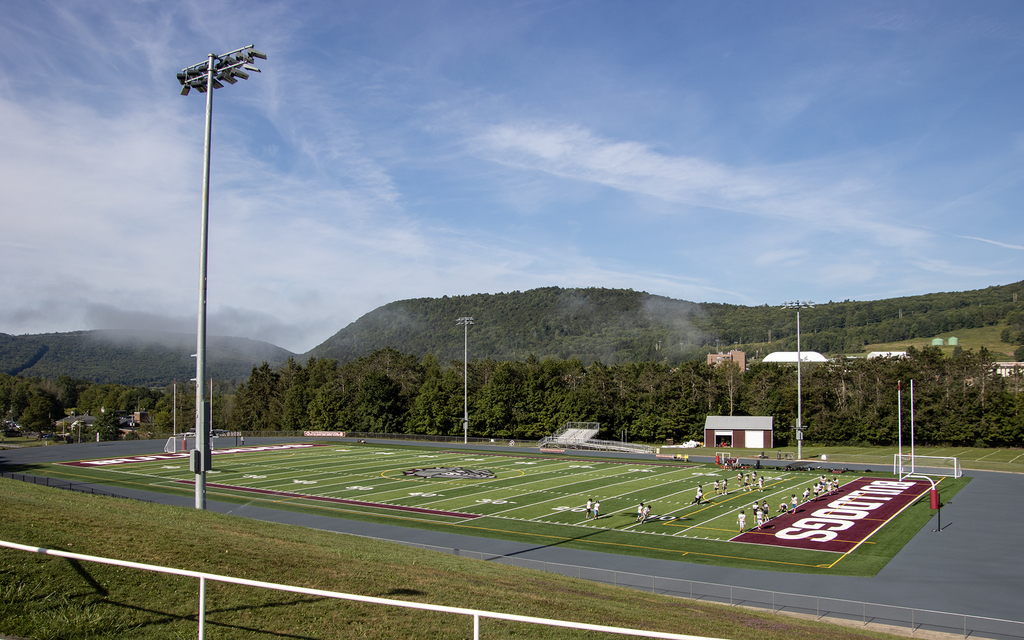 wide views of football field
