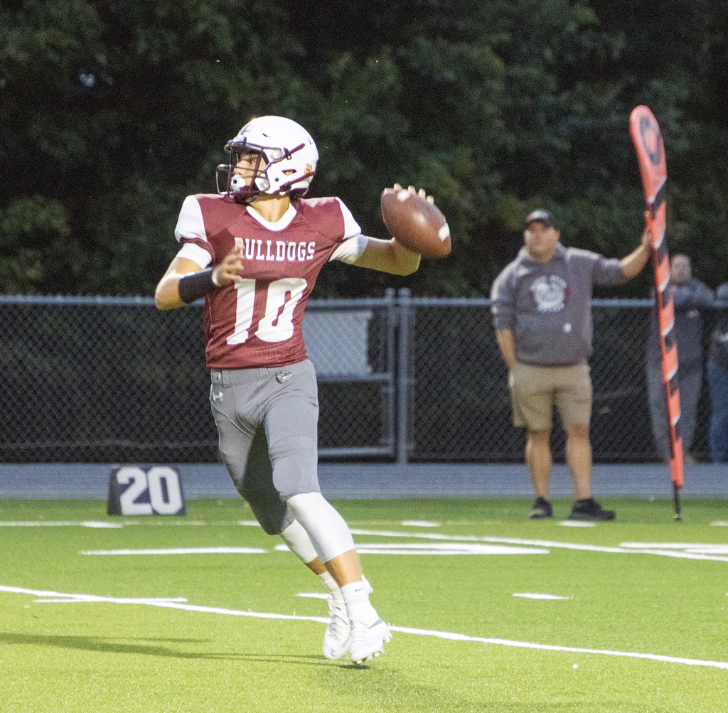 quarterback throwing the ball