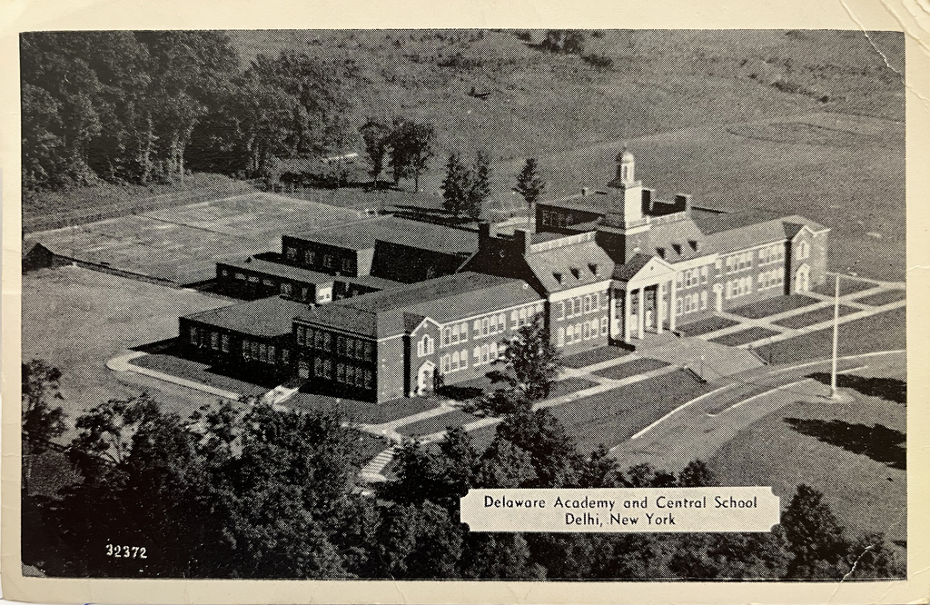 postcard - "Delaware Academy and Central School, Delhi, New York"