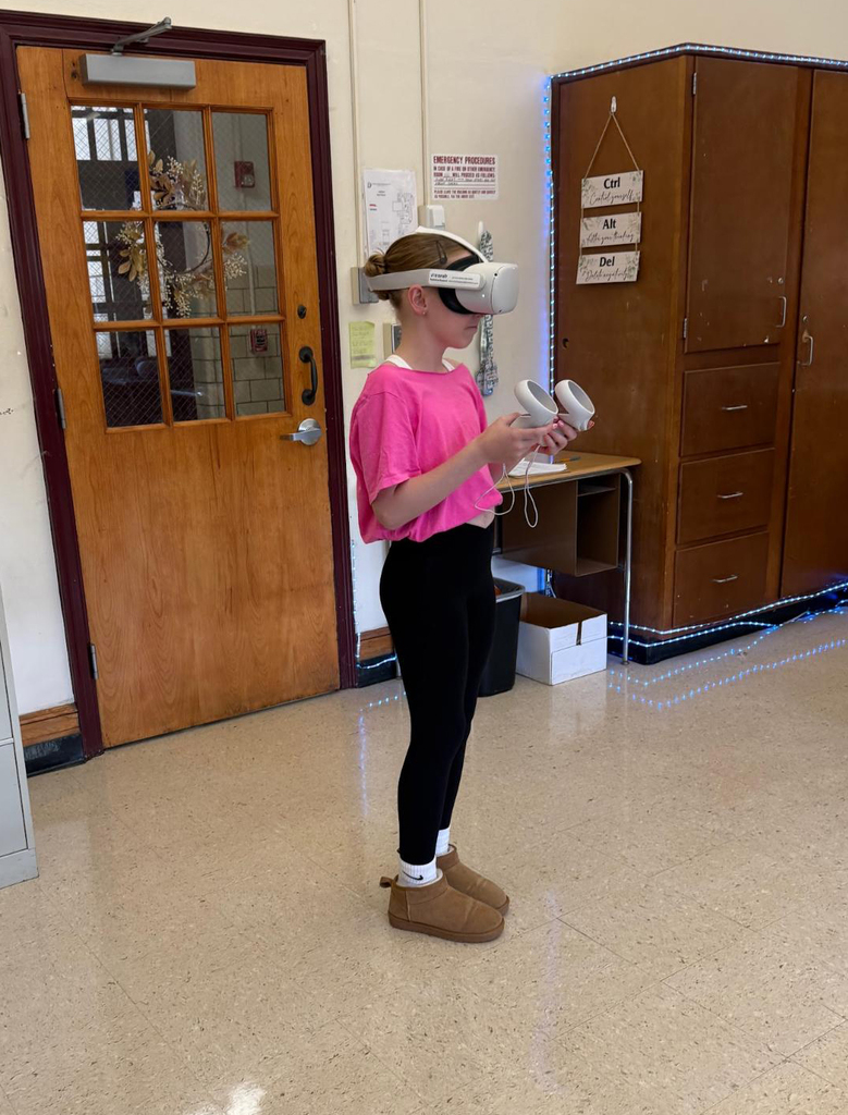 student using VR headsets