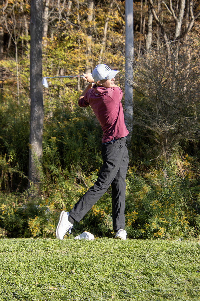 golfer just teed off