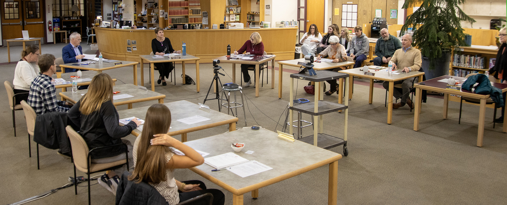 board of education at meeting