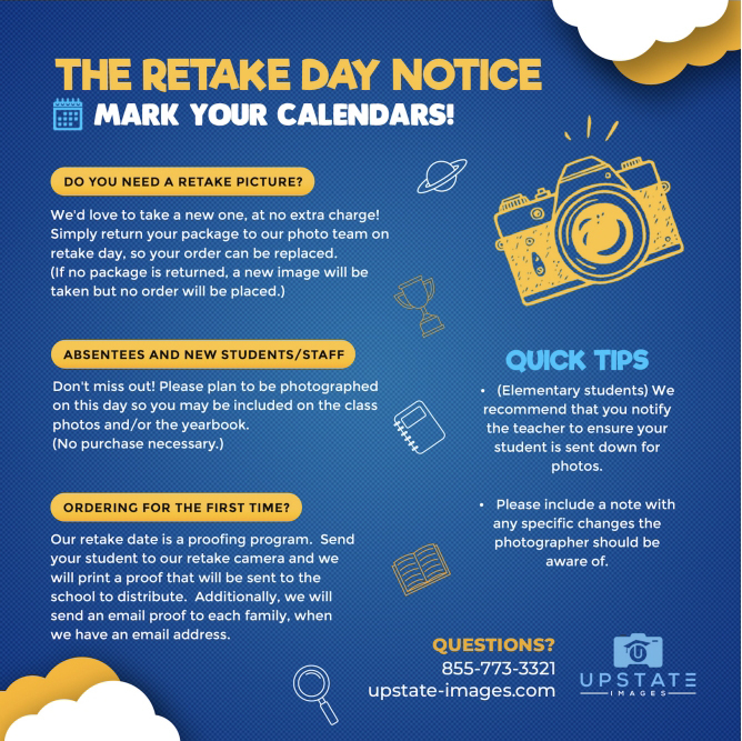 The retake day notice -markyou calendars!