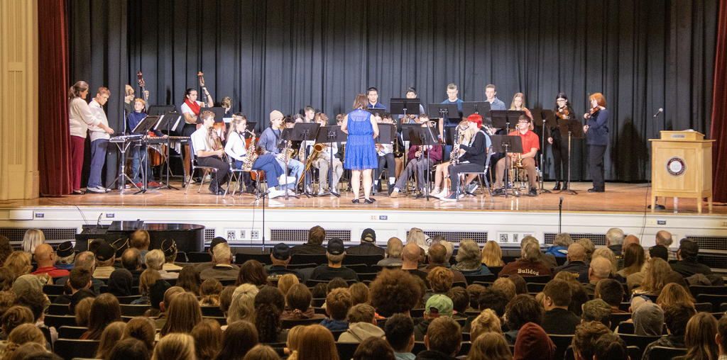 Senior Jazz band on stage