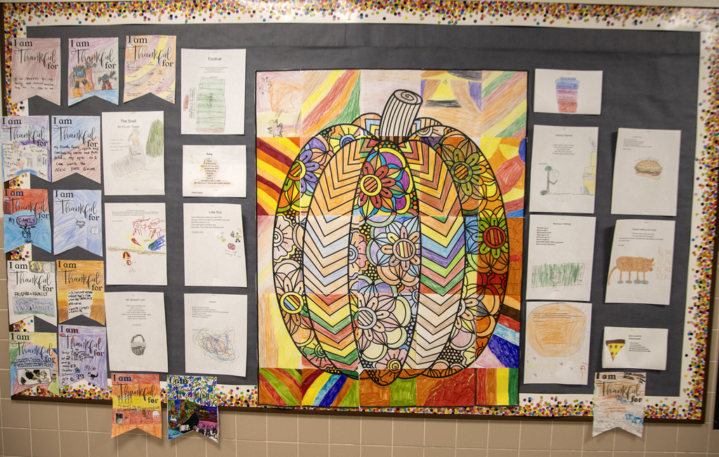 student Thanksgiving art