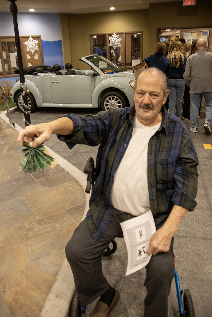resident shows his ornament
