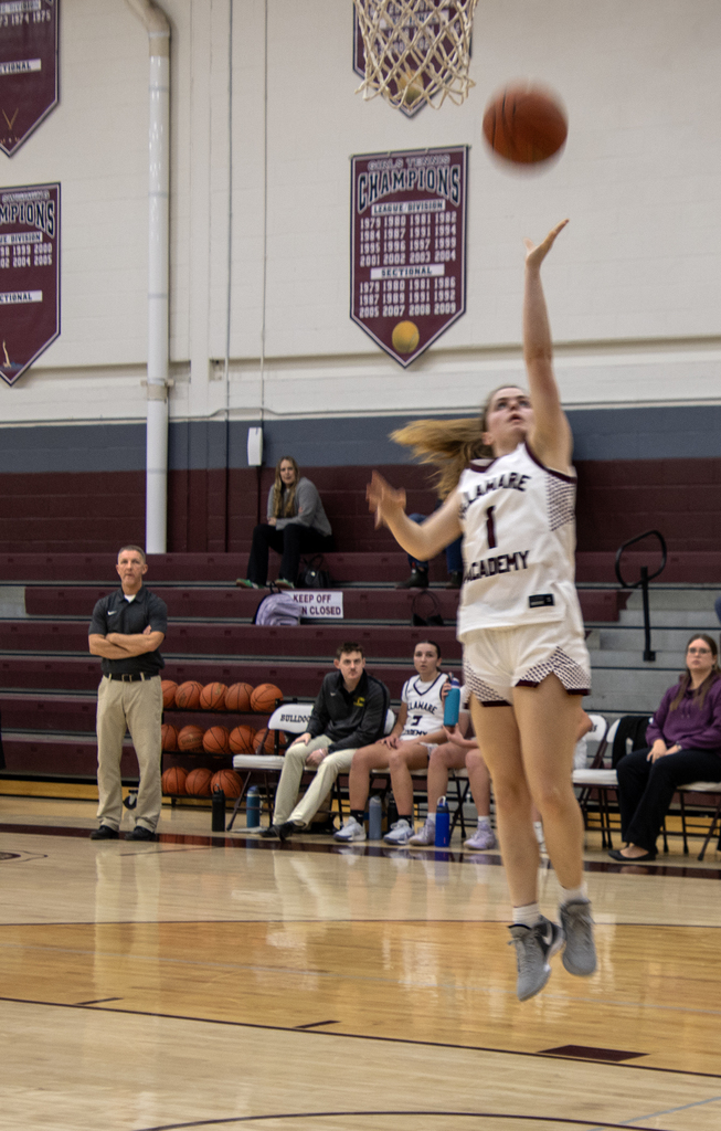 player making a layup