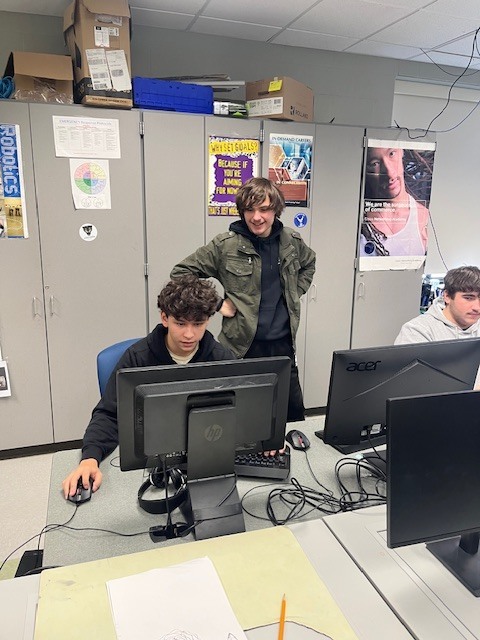 students at computer