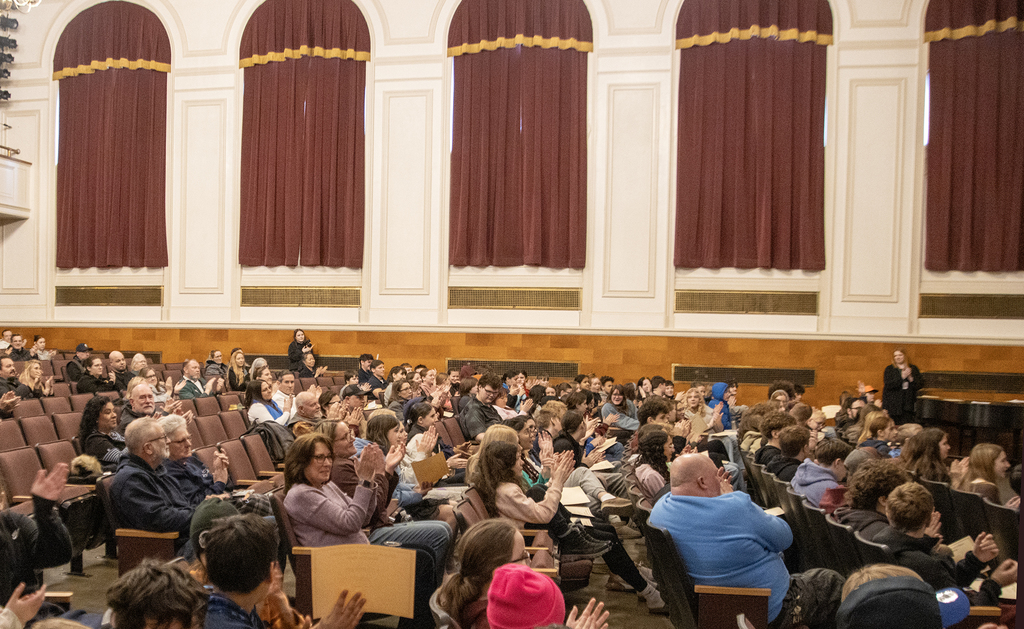 view of the audience in the auditorium
