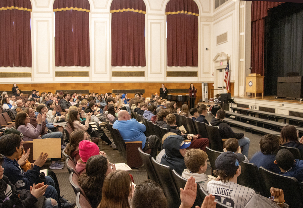 view of the audience in the auditorium