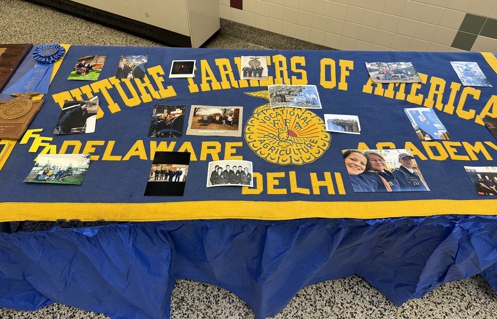 FFA table of photos, banner