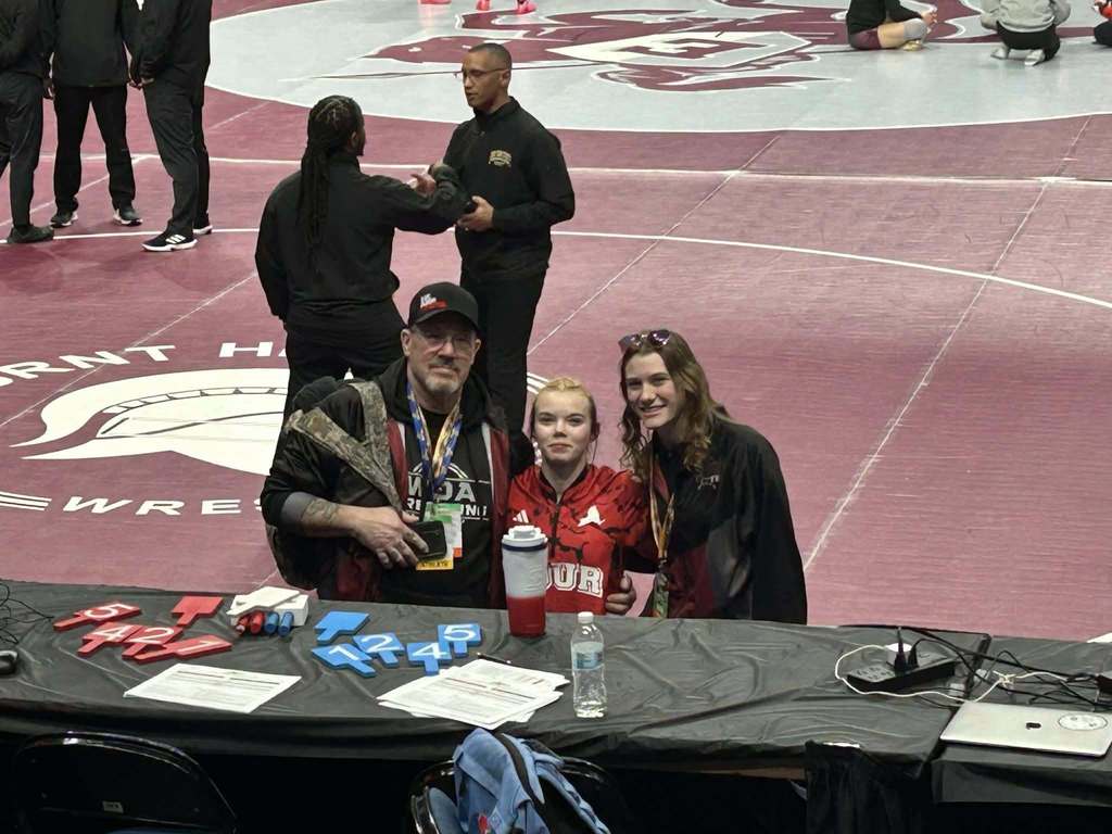 Cadence and her two coaches