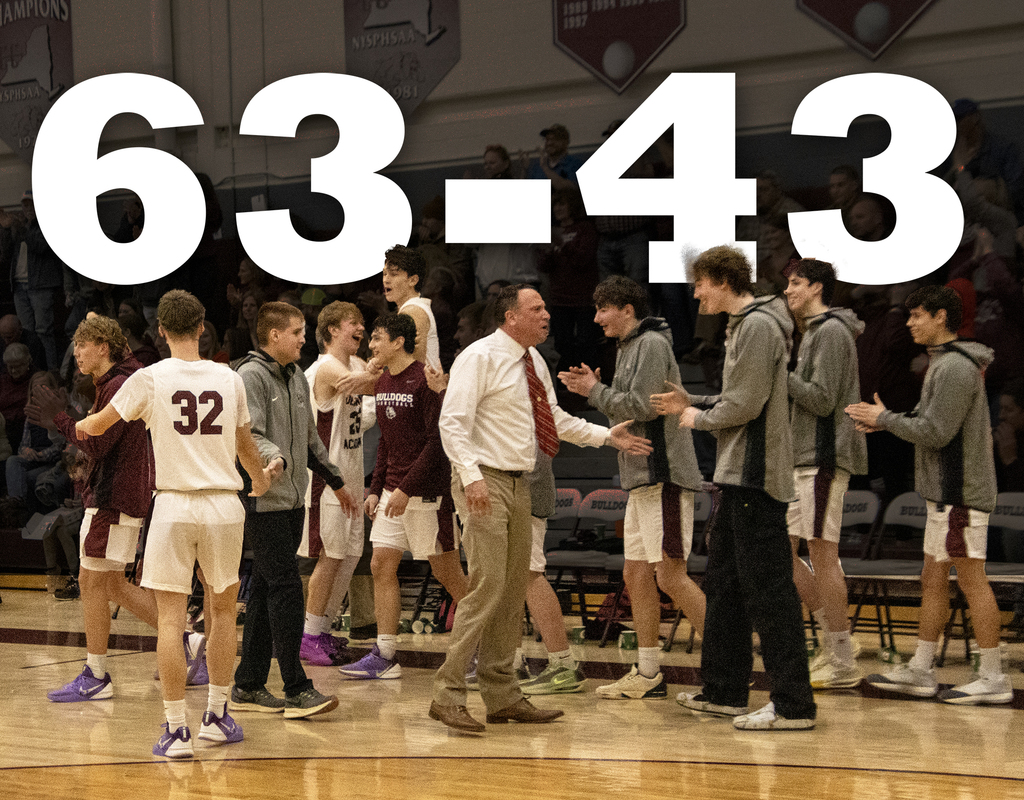 63-43 (boys team celebrating)