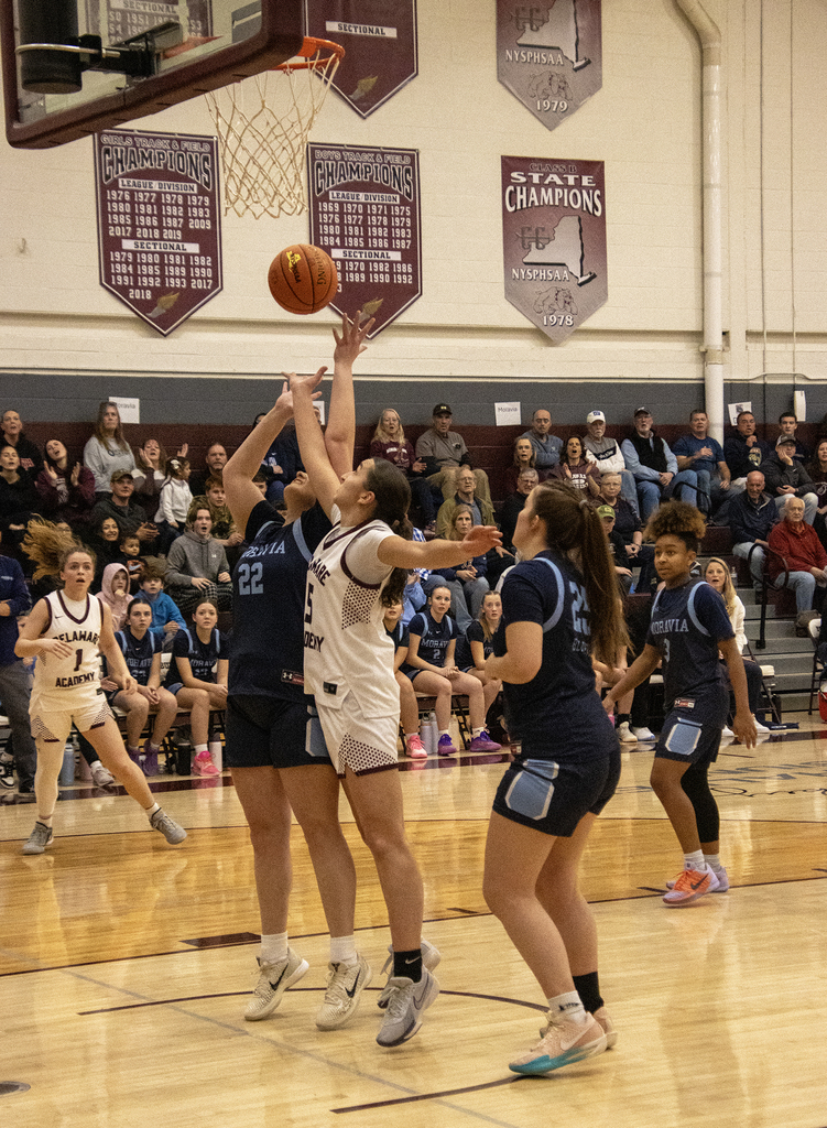 girls basketball action