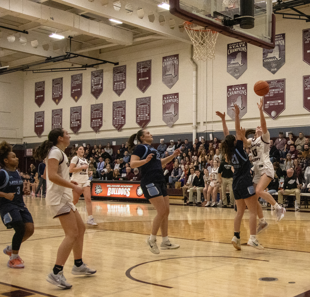girls basketball action