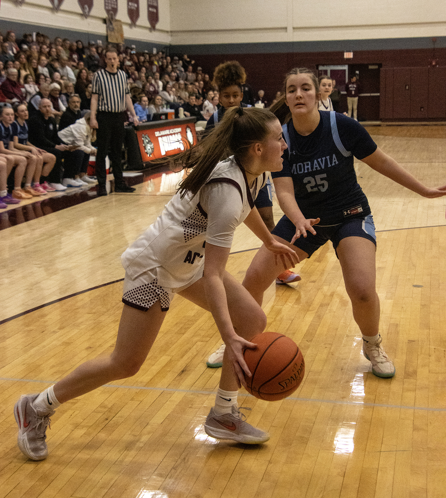 girls basketball action