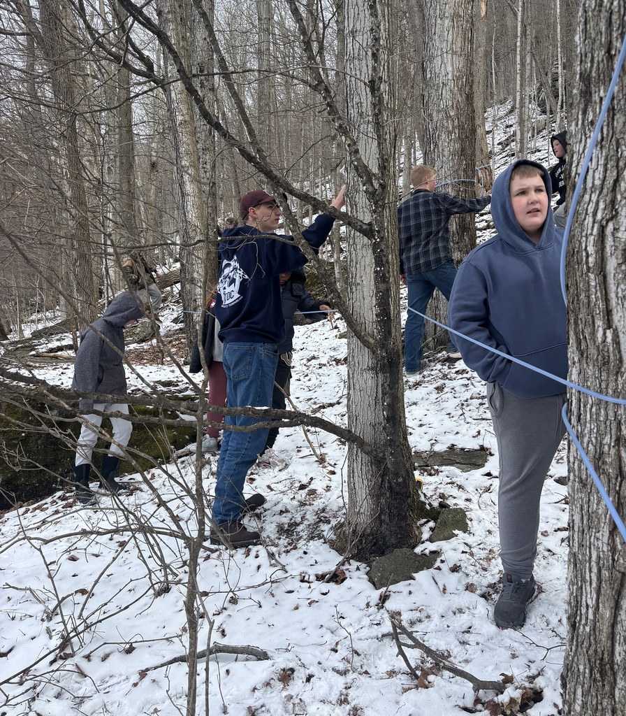 FFA members show 5th graders sap lines