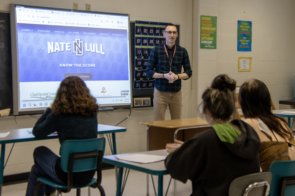 Nate Lull speaks to students
