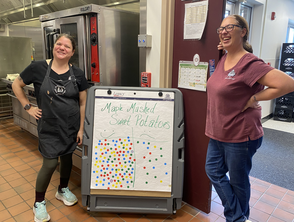 elementary cafeteria workers and maple mashed sweet potatoes voting page