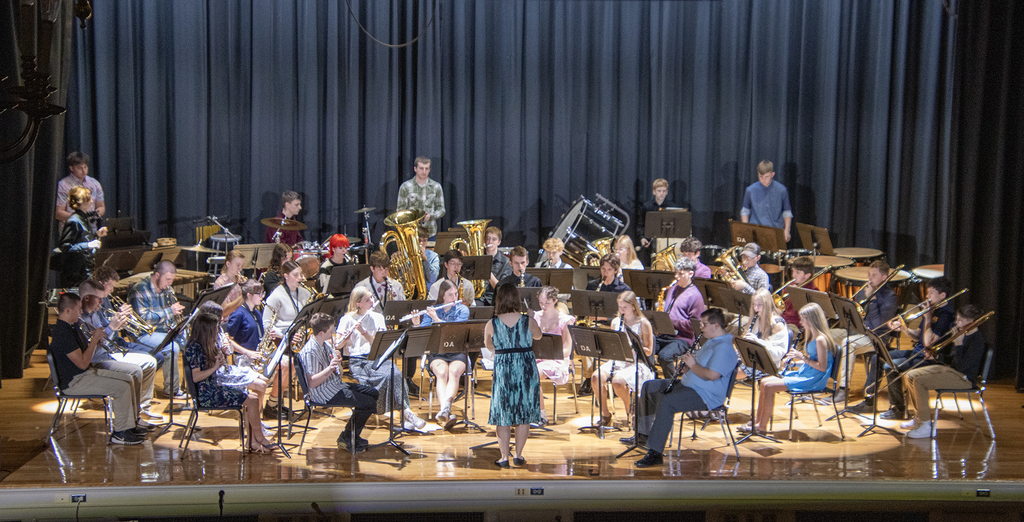 Concert band on stage