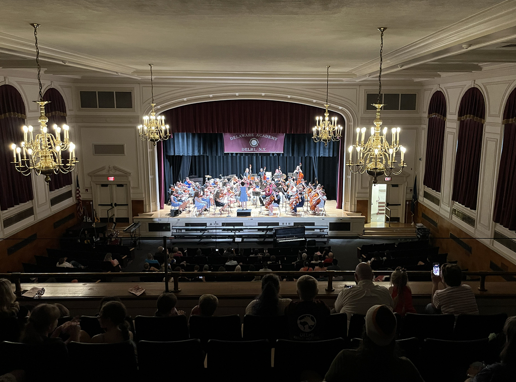 view of the orchestra from the balcony