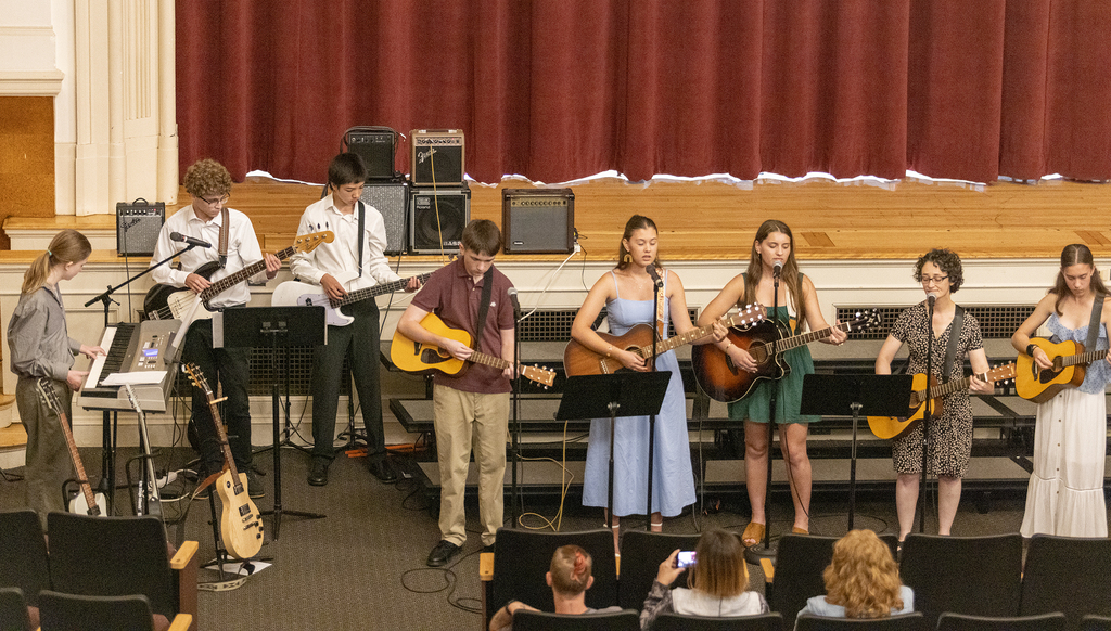 modern band performing