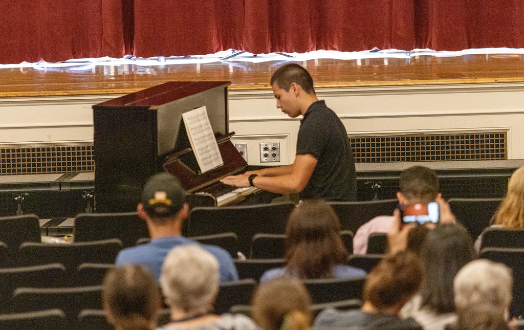 Jack Mokay playing piano